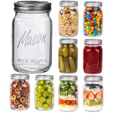 WellLife wide-mouth 32oz jar front view for easy access and versatile storage.