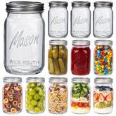 Wellife wide-mouth 32oz jar with open lid for easy filling.