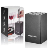 WELLSTAR 5-Inch knife block with 8 slots keeps knives organized and accessible.