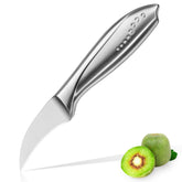 WELLSTAR Birds Beak Knife blade close-up for precise peeling and delicate garnishes.