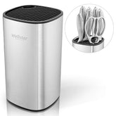 Wellstar universal knife block with 12-slot layout keeps knives organized and accessible.