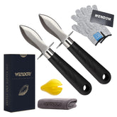 WENDOM oyster knife set in gift box for confident shucking and gifting