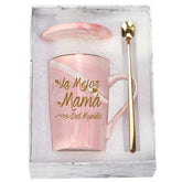 WENSSY Best Mama Mug in pink with gift box, ideal for Mother's Day gifting
