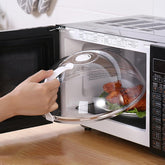 WENWELL microwave splatter cover with clear lid and handle for mess-free heating