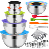 WEPSEN mixing bowls with lids for organized prep and storage.