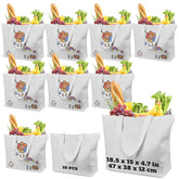 WeStar 10-pack sublimation tote bags with white surface ideal for DIY designs and bulk gifts.