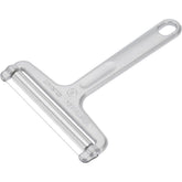 Westmark wire cheese slicer close-up shows adjustable angle for thickness control.