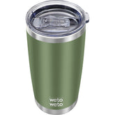 Wetoweto 20oz tumbler closeup shows double-wall insulation for heat retention.