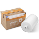 Wevac 8in x 150ft roll with cutter box for precise cuts.