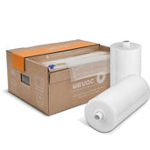 Wevac 8inch100ft roll with keeper and cutter for precise bag sizing and tidy prep.