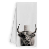 WFSM cow bathroom towel design highlights soft chenille and decor appeal