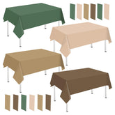 Whaline woodland tablecloth in sage green and brown for 54x108 inch tables, ideal for outdoor parties.