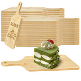 WHEATHUSK 30-pcs bamboo cutting boards with handles for meal prep and presentation.