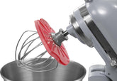 WHISK WIPER PRO red stand-mixer wipe cleans whisk and bowl quickly.