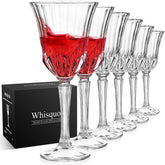 Whisquor wine glasses set of 6 for daily use and elegant entertaining