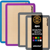 Whisrvival purple half baking mat with easy release for clean baking.