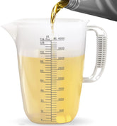 WhiteRhino 1 gallon measuring pitcher with embossed oz and ml marks for precise reading.