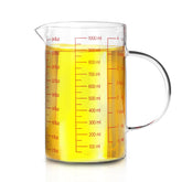 WhiteRhino 34oz glass measuring cup front view with clear readouts for easy dosing