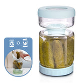 WhiteRhino glass pickle jar with strainer flip for crisp pickles