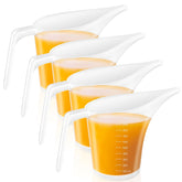 Whkvnng 4-pack plastic funnel pitcher 1000ml with spill-free pour