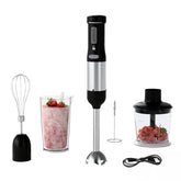 Whuto cordless immersion blender with 700ml beaker for smooth shakes and sauces