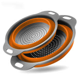 WHZHAOCAI collapsible colander set folded compactly for storage