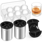 WIBIMEN clear ice maker with 2.5-inch ball mold for pristine drinks.