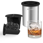 WIBIMEN 2-inch clear ice maker mold with stainless steel body for pristine ice.