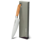 WICKWILLOW 8-inch chef knife blade for precise slicing and long-lasting edge.