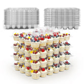 WIKDAY cupcake containers with lid holding 24 cupcakes securely for transport