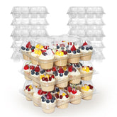 WIKDAY cupcake containers with snap-on lids ensure secure transport.