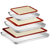 Wildone 16-inch baking sheet with silicone mat for even browning and easy cleanup.
