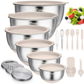 Wildone mixing bowls nest for space saving and quick prep