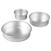 Wilton aluminum 4-inch round cake pan for even baking and tiered layers