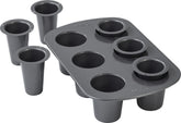 Wilton cookie shot glass pan 6 cavities for playful dessert cups.