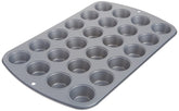 Wilton Recipe Right 24-Cup Mini Muffin Pan top view highlights even heating for uniform browning