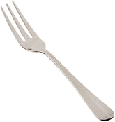 Winco Lafayette 12-piece dinner fork set with ridged handles for busy hotel or restaurant service.