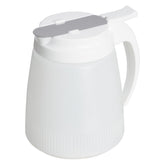 Winco PSUD-48 dispenser with slide pour prevents dripping during batter.