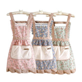 WinDerMo floral apron with front pocket for organized cooking tasks
