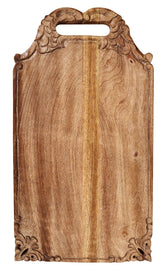 Winlay Mango Wood Chopping Board front view shows natural grain and knife-friendly surface.