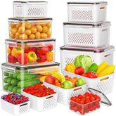 Winproper 8-pack fruit storage containers collection keeps produce organized and visible in the fridge.