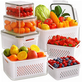 Winproper fruit storage 6-pack keeps produce organized and fresh in the fridge.