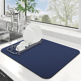 WISELIFE dish drying mat absorbent captures water quickly on kitchen counter