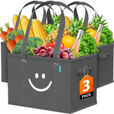 WISELIFE reusable bags folded flat for compact storage