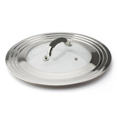 WishDirect universal lid on a 15-inch pan provides wide-fit coverage for various pots