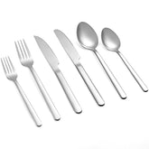 WISKEMA 24pc silverware set with durable stainless steel for everyday dining.