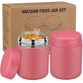 wiwens 12oz insulated food jar two-pack keeps kid's lunch hot or cold