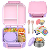 Wiwens kids bento lunch box with closed lid keeps meals tidy.