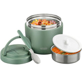wiwens Thermo Food Jar green front view keeps meals warm on the go
