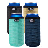 WK IEASON black 12oz slim can sleeve with non-slip neoprene keeps hands dry